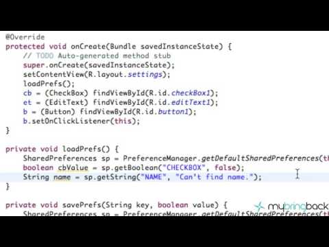 Android Tutorial 2 8 Loading Data From Sharedpreferences