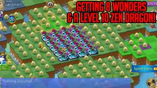 Merging 20 Zen Temples To Get A Level 10 Dragon [& 8 Wonders] | Merge Dragons
