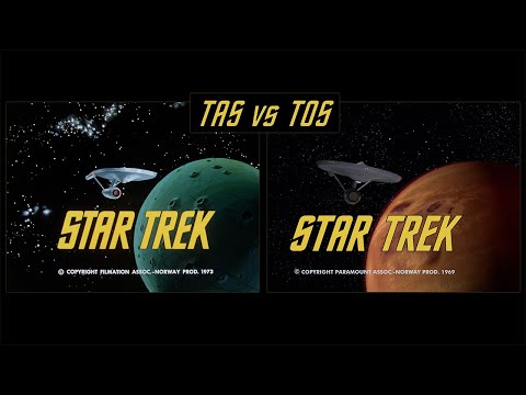 Star Trek - Animated (TAS) vs Original (TOS) Opening Theme Scene Comparison