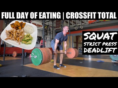 Full Day Of Eating | CrossFit Total - 1,105lbs/502kg (Squat, Strict Press, & Deadlift Max)