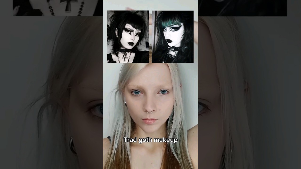 Goth makeup 🖤 #tradgoth #makeuptutorial #tradgothmakeup #gothmakeup #gothtok #gothic #goth #alt