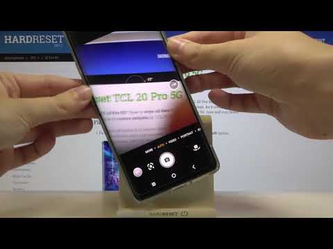 How to Switch On/Off  Camera Leveler in TCL 20 Pro 5G -  Use Photo Stabilization