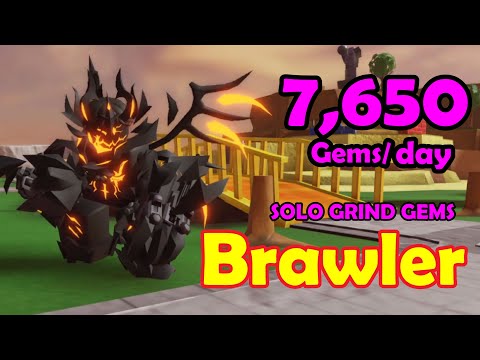 Brawler 7,560 Gems per Day – Best Solo Gem Grind? | Tower Defense Simulator Roblox