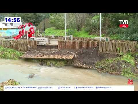 Desborde de canal inundó casas en Curanipe | 24 Horas TVN - Red Maule