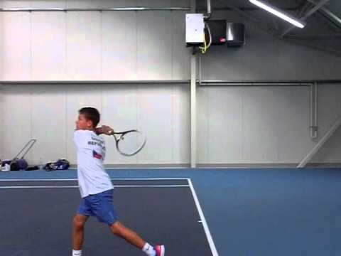 Jaroslav Smedek, backhand side view, 240 fps