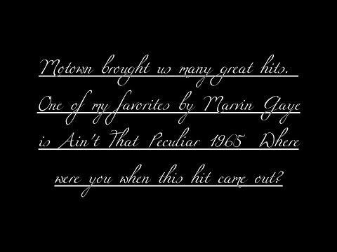 Motown Ain't That Peculiar 1965 Song #paulabenson #motownmusic