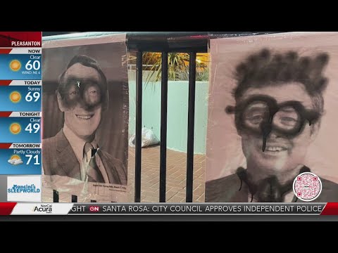 Harvey Milk, George Moscone memorials in the Castro defaced