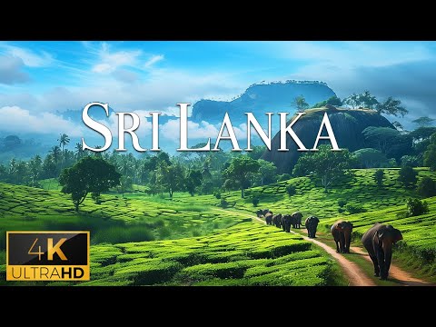 FLYING OVER SRI LANKA (4K Video UHD) - Calming Piano Music With Beautiful Nature Film For Relaxation