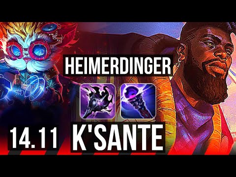 HEIMERDINGER vs K'SANTE (TOP) | 12/1/15, 78k DMG, Legendary, Comeback | NA Master | 14.11
