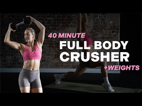 40 MIN FULL BODY CRUSHER | Strength and Conditioning | With Weights | With Repeat | Dumbbell