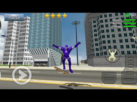 Iron Rope Hero - Flying Ironman Ninja Gangster Vegas City Simulator | Android GamePlay HD