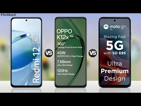 Redmi 12 5g vs Oppo K12x 5g vs Moto G34 5g || Full Comparison