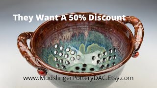 Selling Pottery At A 50% Discount