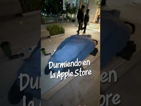 Me quedé a dormir en la tienda de Apple para comprar el iPhone Duo #apple #iphone #lifestyle #vlog