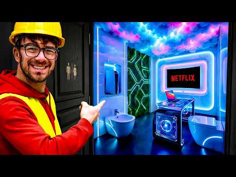 I’m turning my Bathroom into a SECRET GAMING ROOM