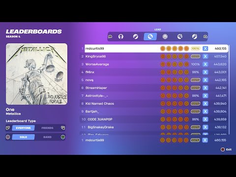 [Fortnite Festival S4] One Expert Lead 100% FC World Record