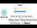 How to Get DropDown Selected Value in React with OnChnage || Get Select box value in React js