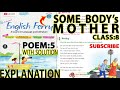 Somebody S Mother English Ferry Class 8 English Ferry Class 8 Somebody S Mother Somebody S Mother
