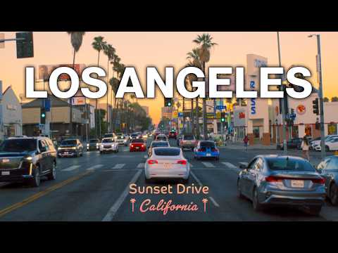 Driving Los Angeles Pacific Palisades to Beverly Hills and Hollywood