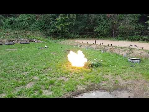 Kleiner Firedonut in Slowmotion