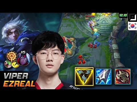 Viper Adc Ezreal Build Trinity Force Press the Attack - LOL KR 12.18