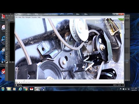 MTD Yard Machines 38 inch mower deck installation and removal.