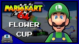 Flower Cup 50cc as Luigi | Mario Kart 64 Gameplay (Japanese version)