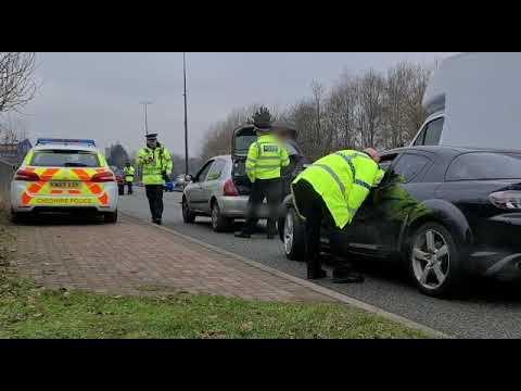 Operation AVRO - Vehicle checkpoint on Bridgewater Way