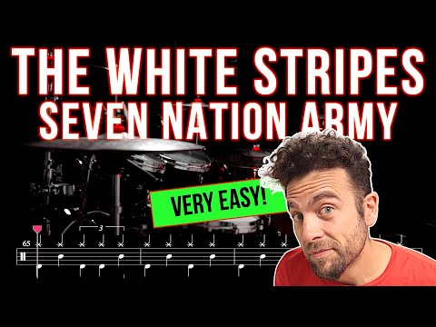 The White Stripes - Seven Nation Army - Drum cover (with scrolling drum score)