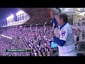 LAD@CHC: Sager sings during the 7th-inning stretch