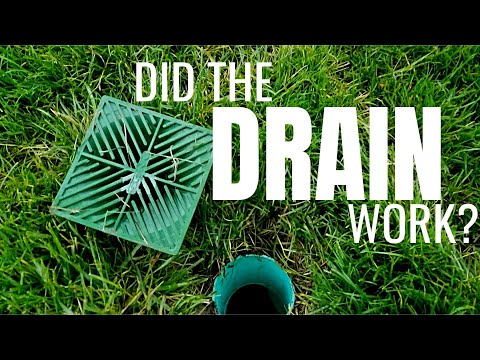 DIY French Drain Test | Yard Drainage Solution | pt. 2