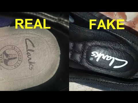 Real vs Fake Clarks shoes.  How to spot counterfeit Clarks footwear