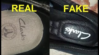Real vs Fake Clarks shoes.  How to spot counterfeit Clarks footwear