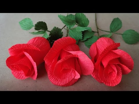 ABC TV | How To Make Rose Paper Flower From Crepe Paper - Easy Craft Tutorial