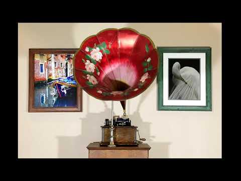 Violin, Albert Spaulding w André Benoist "Souvenir de Moscou" Edison Concert cylinder record #28163