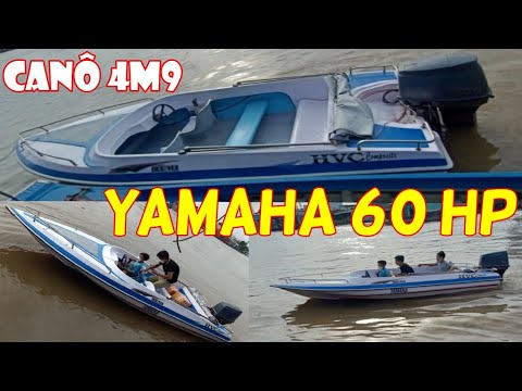 Canô 4m9 _ Yamaha 60 HP 2 thì mới vừa lắp đặt xong _ giá trọn bộ full combo 72 triệu / 0949.2266.21