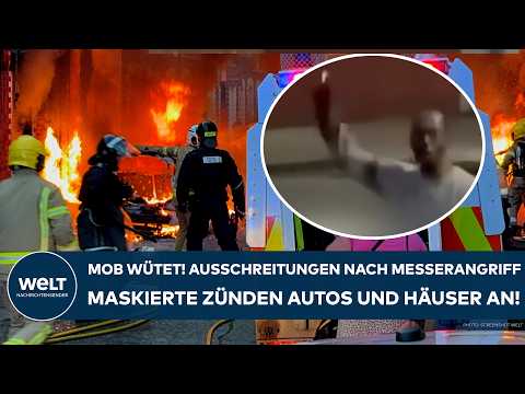 Video Thumbnail: BELFAST: Mob wütet! Ausschreitungen nach Messerangriff – Maskierte zünden Autos und Häuser an!