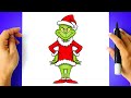 How To DRAW The GRINCH Christmas Drawing
