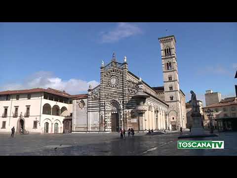 2019-09-23 PRATO - MALTEMPO, DISAGI VIABILITÀ. 2 FULMINI CADONO SU DUOMO