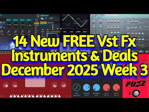 14 Best New FREE Plugins, Vst Instruments, Sample Packs & Holiday Deals - DECEMBER 2025 Week 3