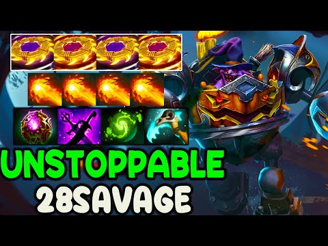 INSANE 28 SAVAGE - UNSTOPPABLE TIMBERSAW - INTENSE TEAM FIGHT - DOTA 2 GAMEPLAY