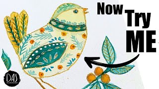 CHRISTMAS CRITTERS CONTINUES! Whimsical Watercolor Christmas Bird (Beginner Friendly + Sketch)