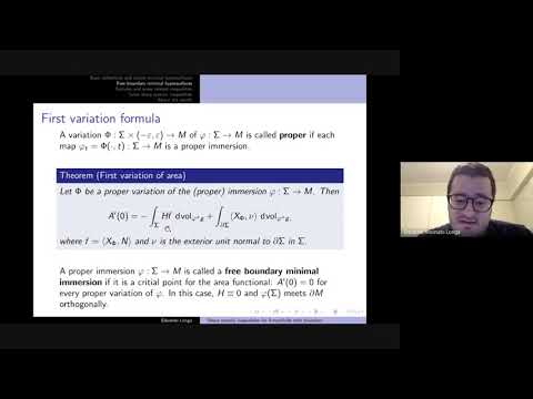 Webinar - Sharp systolic inequalities for 3-manifolds with boundary - Eduardo R  Longa