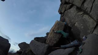 Video thumbnail of Fallen Slab, 7a. Peak District