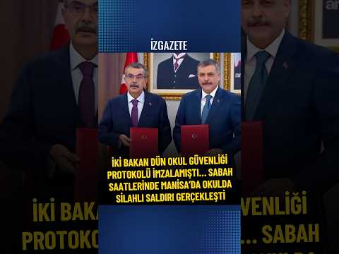 Okul güvenliği protokolünün üzerinden bir gün geçmeden Manisa’da silahlı saldırı: 8 yaralı #manisa