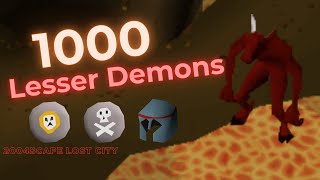 Loot from 1000 Lesser Demons - 2004scape/lostcity - OSRS F2P