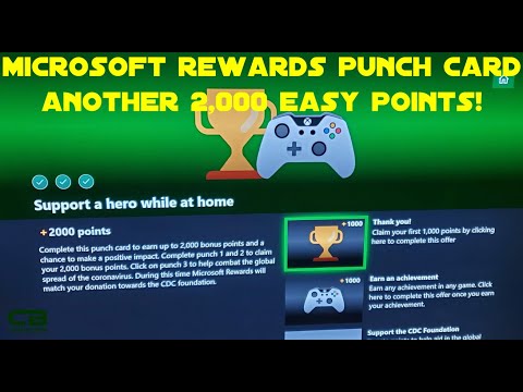 Support a Hero While at Home Microsoft Rewards Punch Card - Another 2,000 Easy Points up for Grabs!
