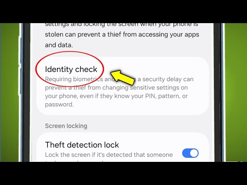 Identity check Setting | Samsung A35 & A36