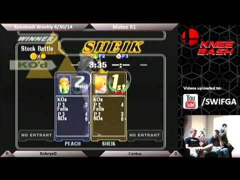Cantus (Shiek) vs Kobryn0 (Peach) - Kneebash Weekly 04/30/14