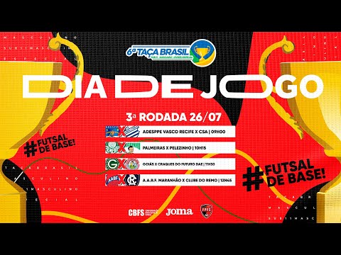 Taça Brasil Sub11 Masc. Divisão Especial - Jogo 17, 18, 19 e 20 - 3ª Rodada - Ao Vivo